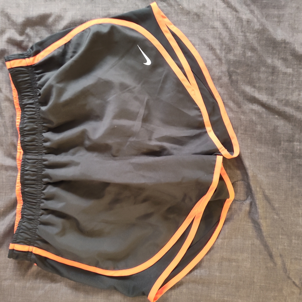 Nike Black Shorts with Orange Trim